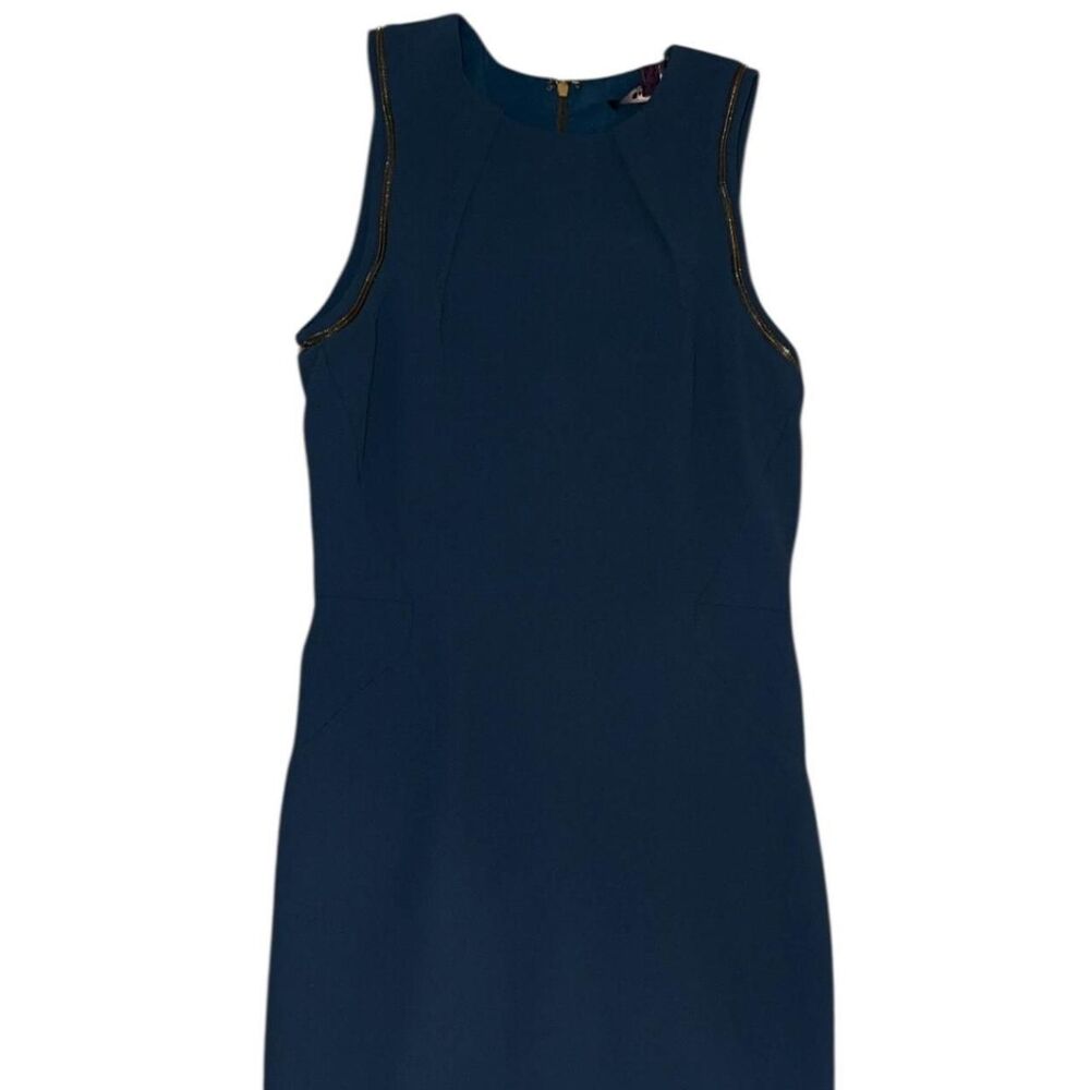 Rachel Roy Navy blue sleeveless dress with gold lining